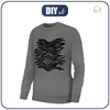 WOMEN'S SWEATSHIRT (HANA) BASIC - DARK MELANGE / ZEBRA PAT. 6 - sewing set