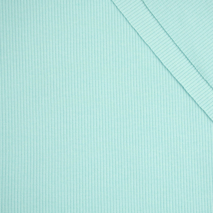 D-180 AQUA - Ribbed knit fabric