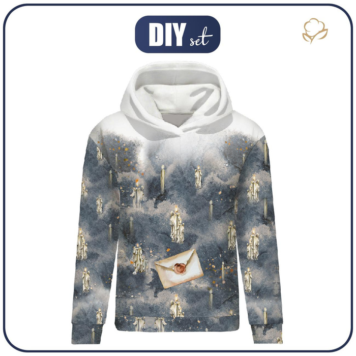 CLASSIC WOMEN’S HOODIE (POLA) - LETTER (MAGIC) - looped knit fabric - S