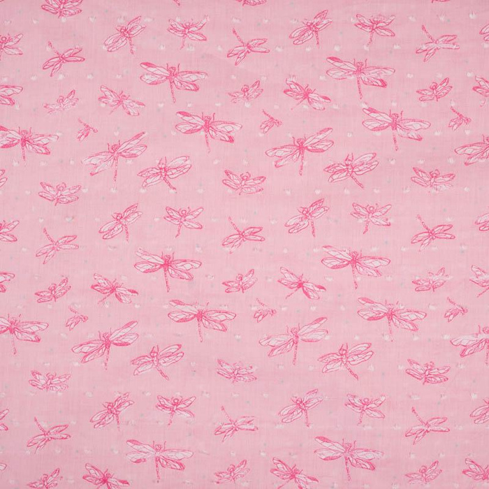 LIBELLEN / Rosa- Baumwollbatist mit Knötchen