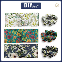 HEADBAND AND HAIR ELASTIC 3KPL - PATTERN 13 - sewing set 4-8