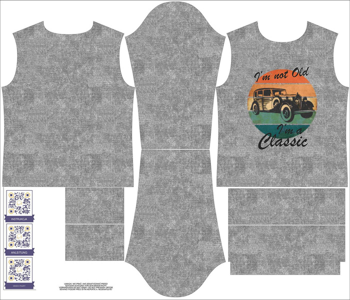 PÁNSKÁ MIKINA (OREGON) BASIC - VINTAGE CAR VZ. 1 - teplákovina XL