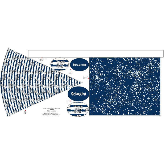 First Grade Candy Cone - SCHRECKLICH COOLES KIND / DARK BLUE STRIPES (SCHOOL DRAWINGS) - big