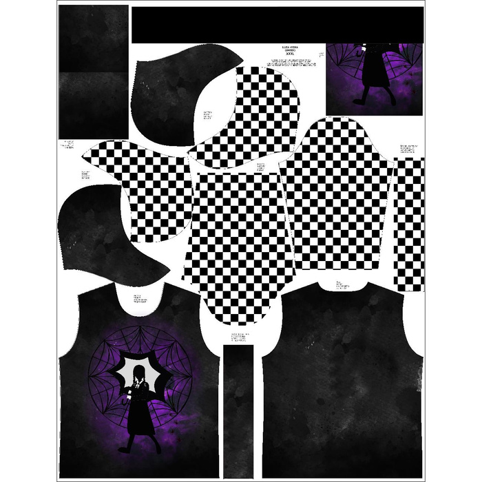 UNISEX HOODIE (HYDRA) - WEDNESDAY pat. 12 - sewing set XXL