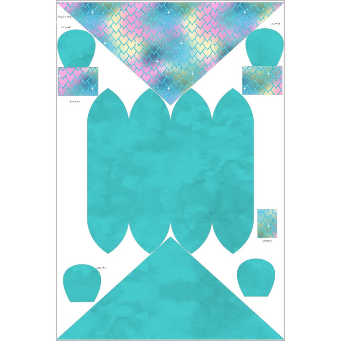 KID'S CAP AND SCARF (MOUSE) - RAINBOW OCEAN pat. 4 55-58