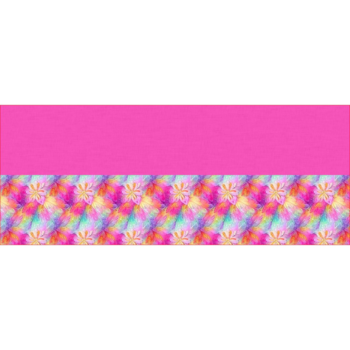 BUTTON SCARF - RAINBOW FLOWERS - sewing set