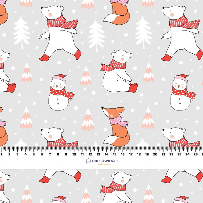 ZIMOWY SPACER (ZIMOWA ZABAWA) - single jersey z elastanem 