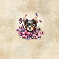 CUTE ANIMALS wz.12 - panel (60cm x 50cm) Wintersweat angeraut mit Elastan ITY