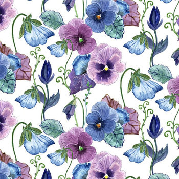 PANSIES (BLOOMING MEADOW) - swimsuit lycra