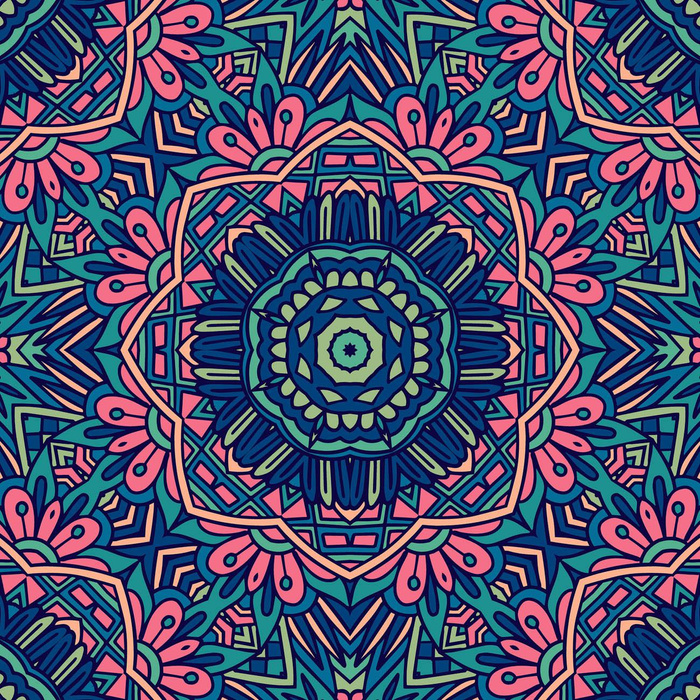COLORFUL MANDALA pat. 4 - Crepe