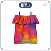 Bardot neckline blouse (SARA) - COLORFUL SPECKS - sewing set - 122-128