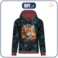 CLASSIC DAMEN HOODIE (POLA) - Animals mandala wz.12 - Nähset M