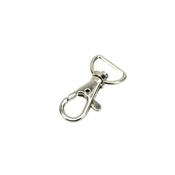 Metal snap hook 16 mm fish - silver