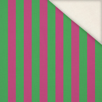 PINK-GREEN STRIPES - Len 100%