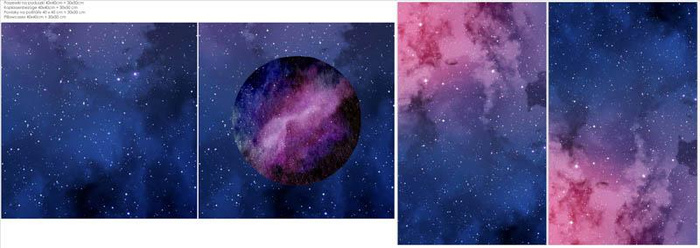 OZDOBNÉ POLŠTÁŘE - GALAXY / fialový