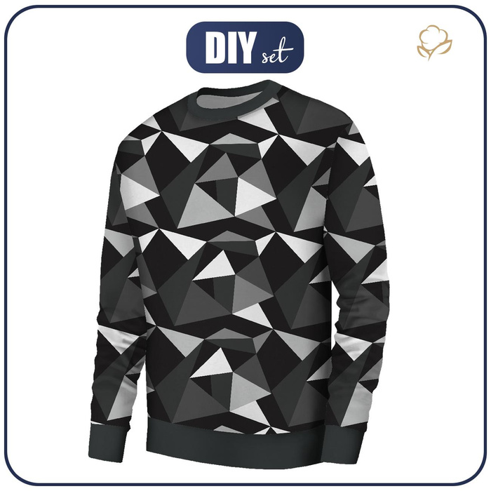 MEN’S SWEATSHIRT (OREGON) BASIC - ICE PAT. 2 / black - white - sewing set S