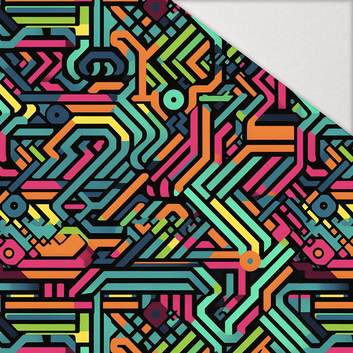 NEON ABSTRACT WZ.2 - Hydrophobic brushed knit
