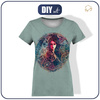 DAMEN T-SHIRT - ABSTRACT GIRL M. 2- Nähset XL