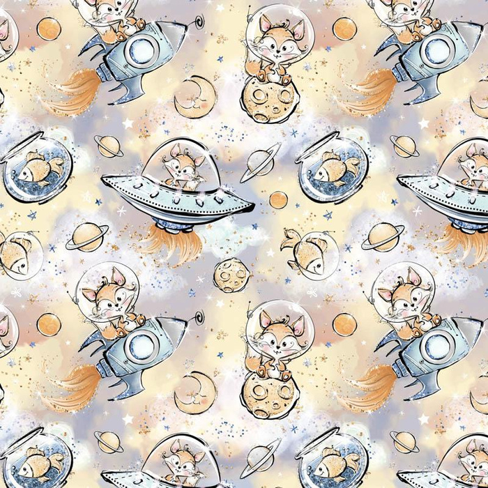 SPACE CUTIES pat. 13 (CUTIES IN THE SPACE) - Cotton muslin