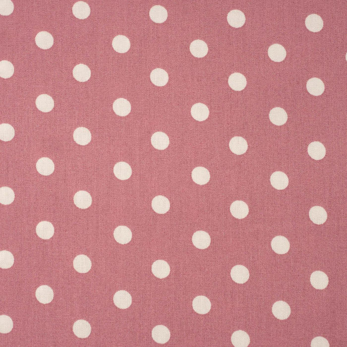 WHITE PEAS / Flamingo Pink - Cotton woven fabric