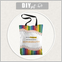 SHOPPERKA - Ich bin Erzieherin und was ist deine Superkraft? / kredki - zestaw do uszycia