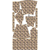 SUKIENKA KOPERTOWA Z FALBANKĄ (ABELLA) - GLAM PRINT WZ. 1 - zestaw do uszycia L