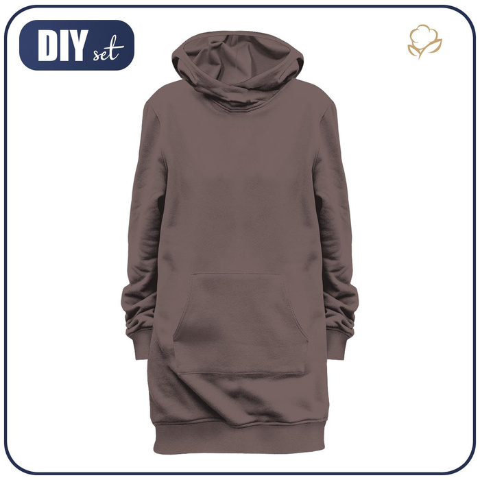 DIY Set - HOODIE "LUXA" KAFFEE/P-02 - M/L