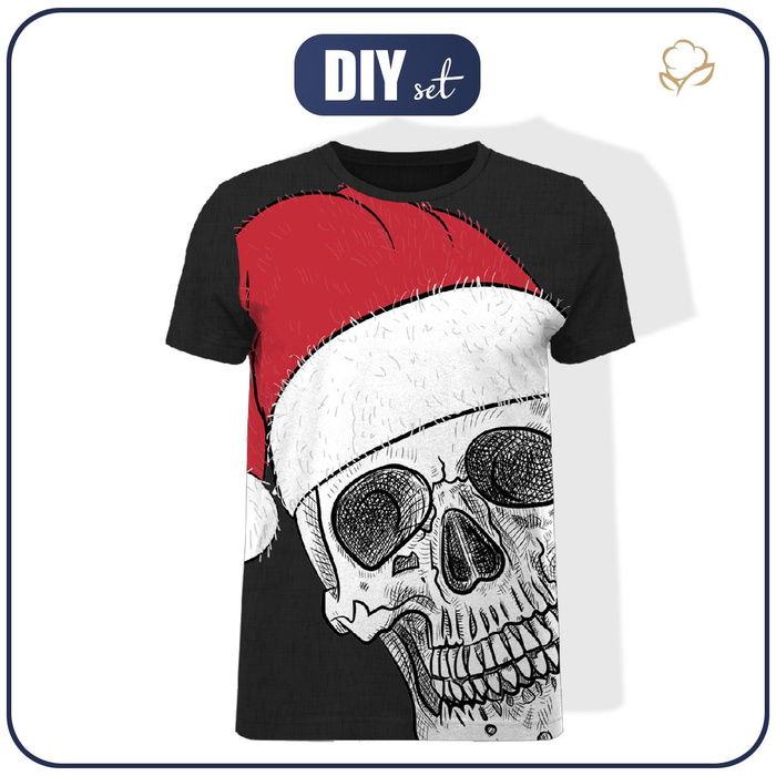 HERREN T-SHIRT - SANTA SKULL - Single Jersey L