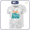 T-SHIRT MĘSKI - I GOTTA RUN / lód - single jersey