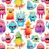FUNNY MONSTERS M. 2 - Single Jersey