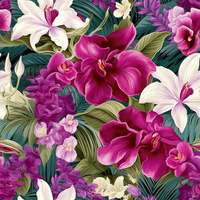 EXOTIC ORCHIDS WZ. 6- Welur tapicerski