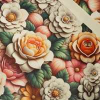 FLOWERS - tlustá ekologická koženka tlačená