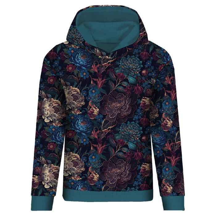 CLASSIC DAMEN HOODIE (POLA) - FLOWERS WZ.63 - Nähset M