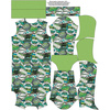 MEN’S HOODIE (COLORADO) - COMICS (green - blue) - sewing set XS