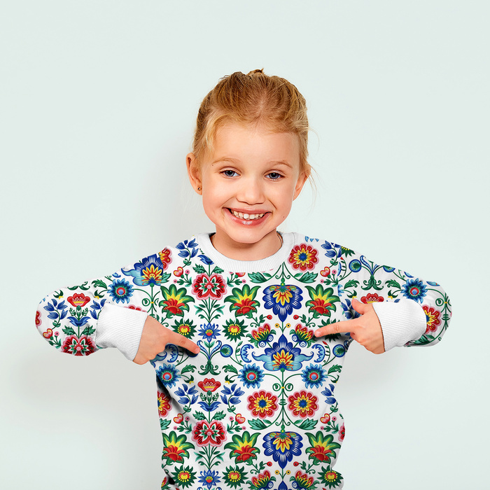 KINDER SWEATSHIRT (NOE) - FOLK ART WZ.4 - Nähset (146/152)