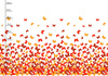 BUTTERFLIES AURORA RED - panel looped knit (105cm x 150cm)