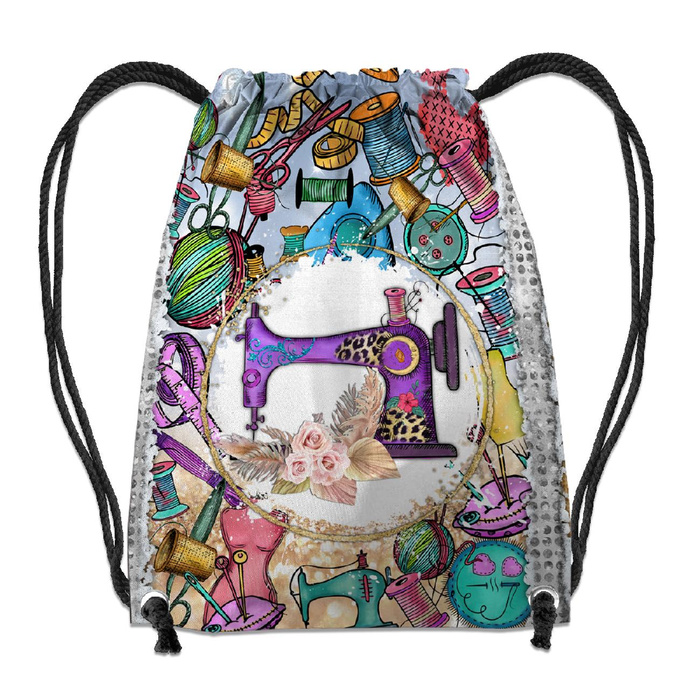 GYM BAG - PURPLE SEWING MACHINE - sewing set