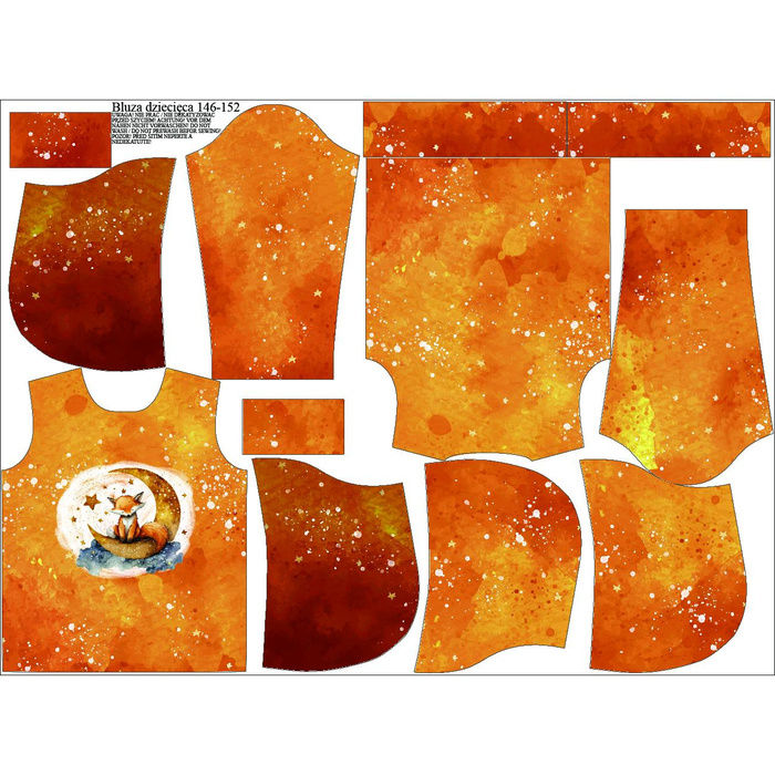 KINDER HOODIE (ALEX) - SLEEPING FOX M. 2 - Sommersweat (110/116)