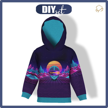 DZIECIĘCA BLUZA Z KAPTUREM (ALEX) - NEON GALAXY wz.10 - zestaw do uszycia
