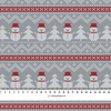 SNOWMEN WITH CHRISTMAS TREES / grey  - Hydrophobic brushed knit