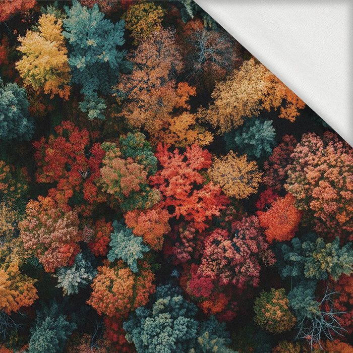 AUTUMN FOREST wz.5 - looped knit fabric with elastane ITY