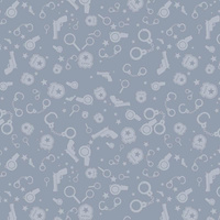 POLICE (background) / dark grey - Cotton woven fabric