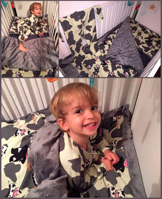 COWS ON BEIGE - Quick-drying woven fabric