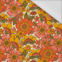 FLOWERS PAPAYA ORANGE WZ. 7 - tkanina wodoodporna