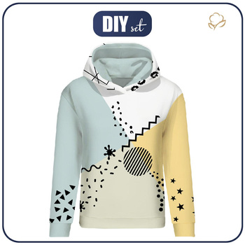 CLASSIC WOMEN’S HOODIE (POLA) - COLOR BLOCK pat. 7 - sewing set