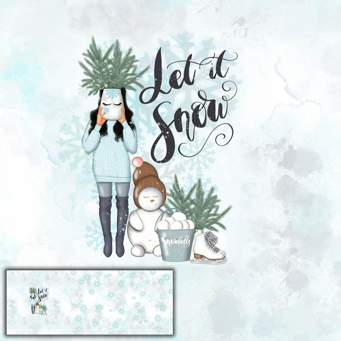 LET IT SNOW wz. 2 (ZIMA W MIEŚCIE) - PANEL PANORAMICZNY (80cm x 155cm)