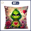 KISSEN 45x45 - VALENTINE'S DAY / PRANK 1 - Velours - Vorderseite + Rückseite