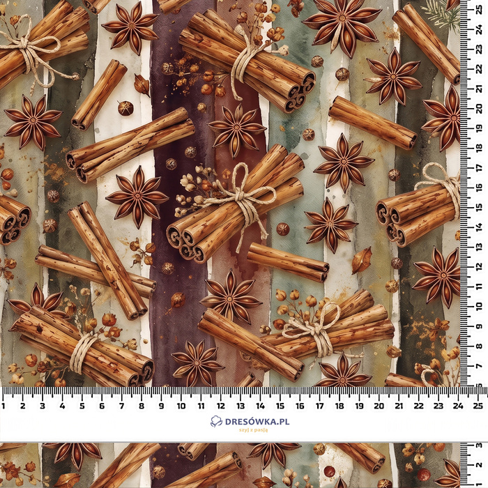 CHRISTMAS STRIPES WZ.2 - Viskose Webware