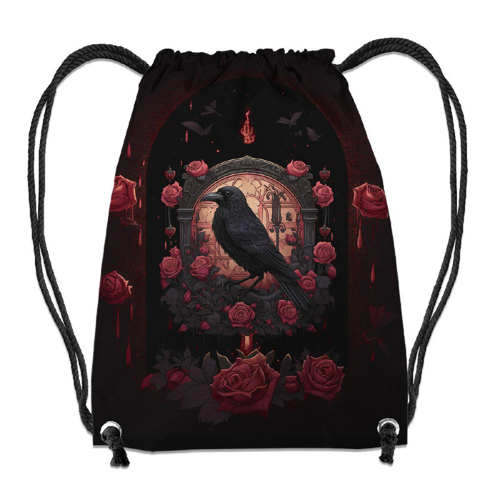 GYM BAG - GOTHIC RAVEN - big