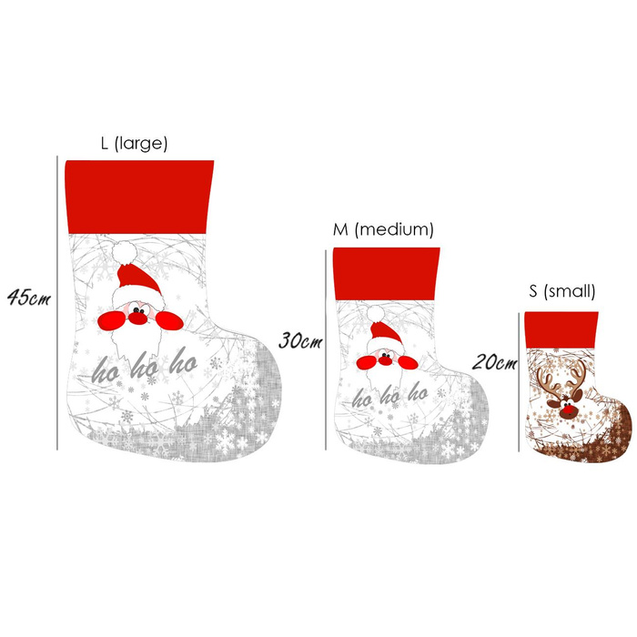 Christmas Stocking Set - REINDEER / brown